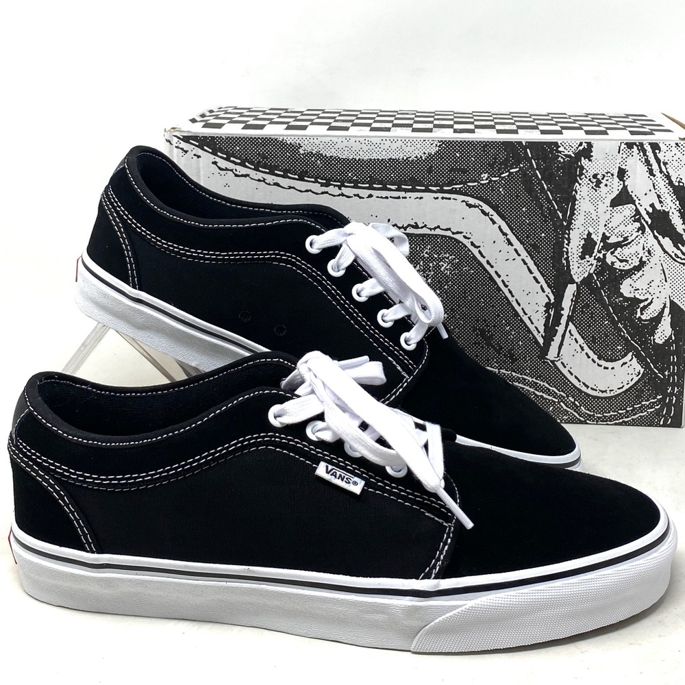 VANS Skate Chukka Low Shoe Womens Casual Sneaker Black Suede Canvas VN0A4BX4Y28